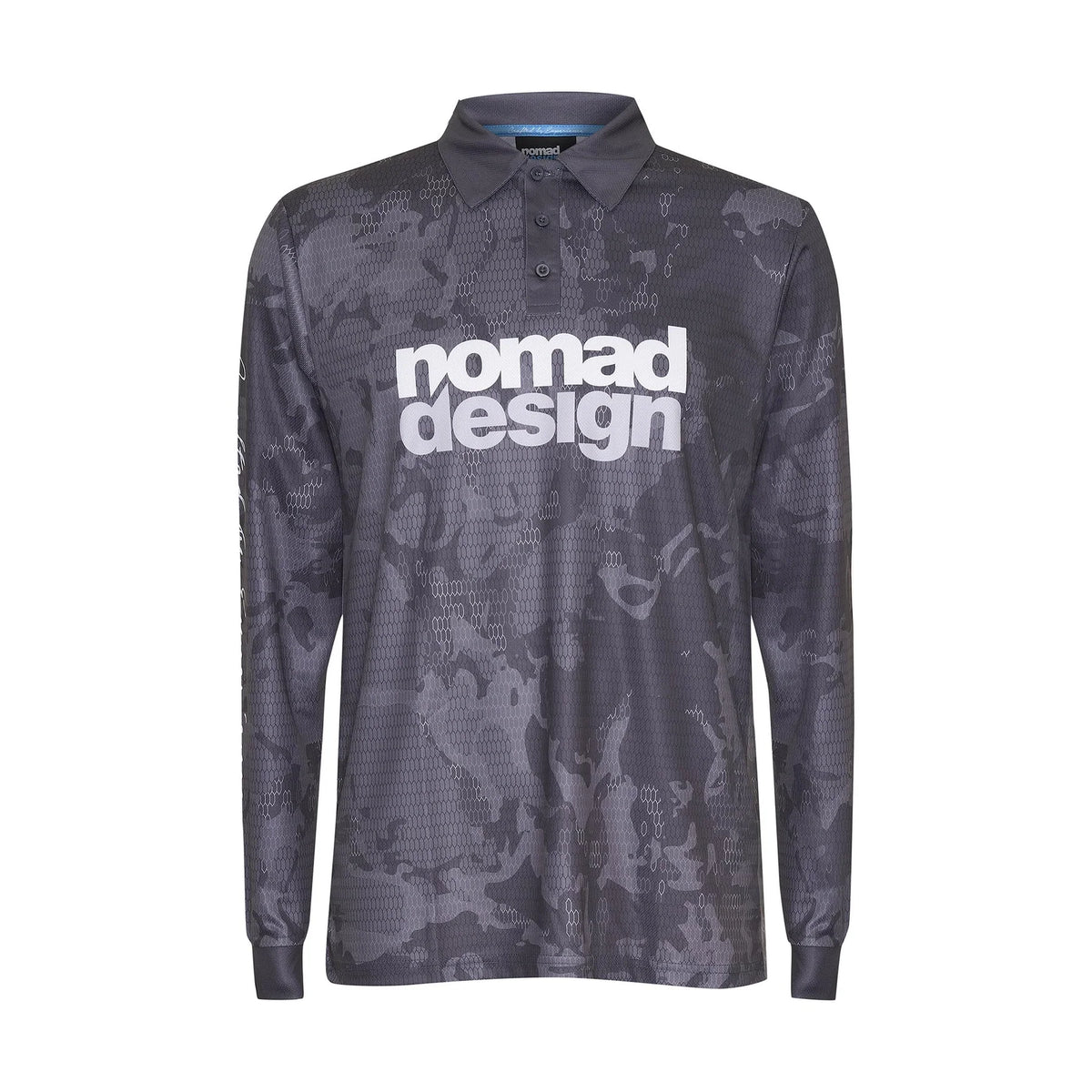 Nomad Design Collared Fishing Jersey Charcoal Camo – TackleWest