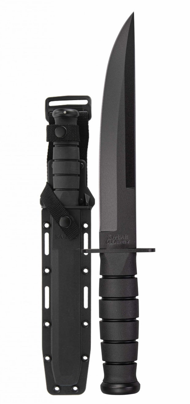 KABAR KB1266 MODIFIED TANTO BLACK HARD PLASTIC SHEATH STRAIGHT EDGE