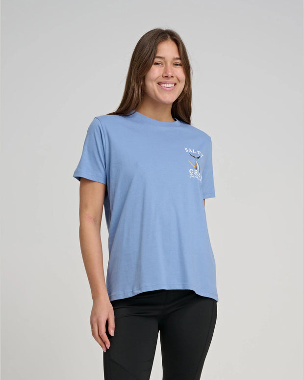 Salty Crew Womens Tailed Boyfriend Tee Blue Dusk