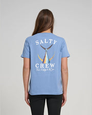 Salty Crew Womens Tailed Boyfriend Tee Blue Dusk