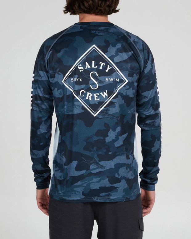 Salty Crew Tippet Pinnacle LS Blue Camo