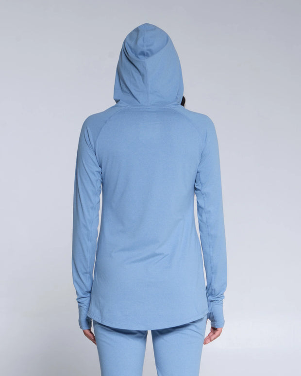 Salty Crew Thrill Seekers Hooded Sunshirt Wmns Marine Blue