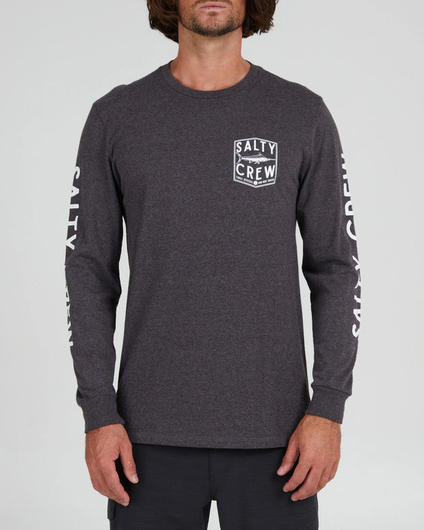 Salty Crew Fishery LS Tee Charcoal Heather