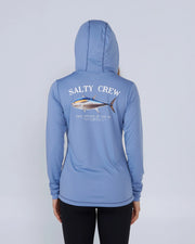 Salty Crew Big Blue Hooded Sunshirt Wmns Blue Dusk