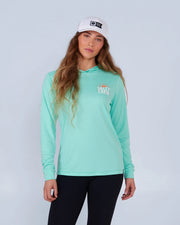 Salty Crew Cruisin Hooded Sunshirt Sea Foam