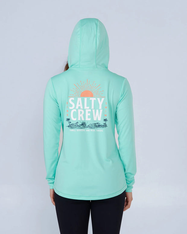 Salty Crew Cruisin Hooded Sunshirt Sea Foam