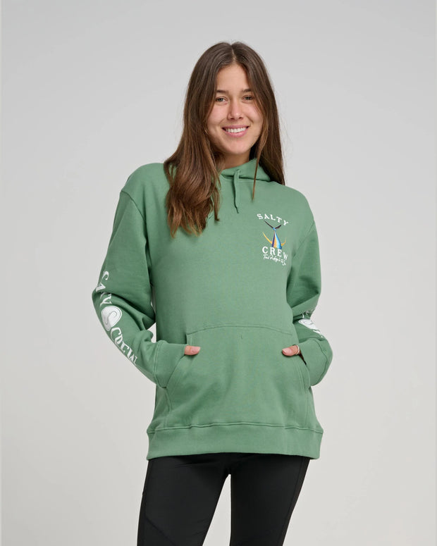 Salty Crew Womens Tailed Hoody Sage Green