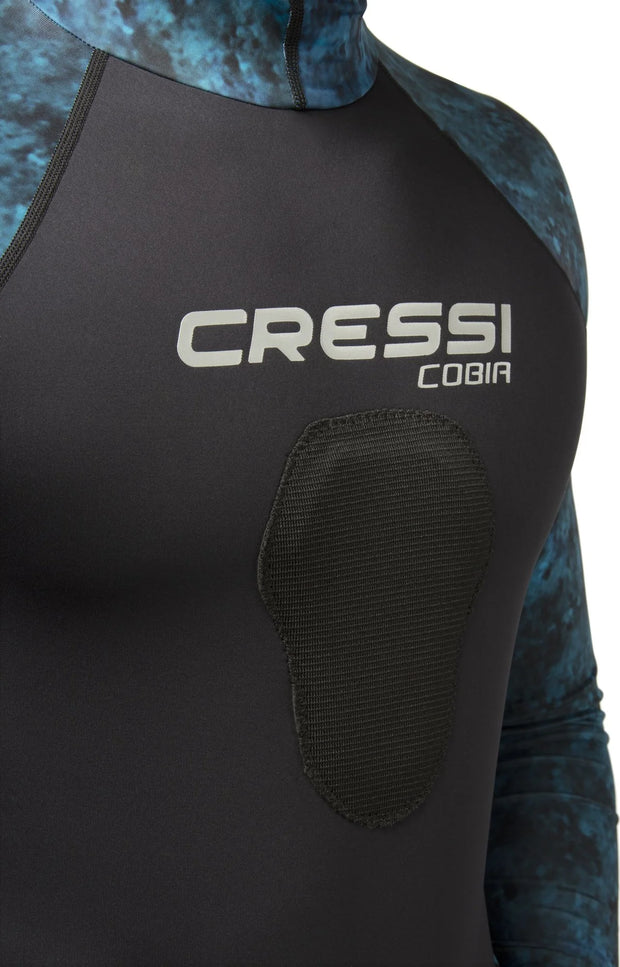 Cressi Cobia Hooded Top Long Sleeves 1mm Blue Camo