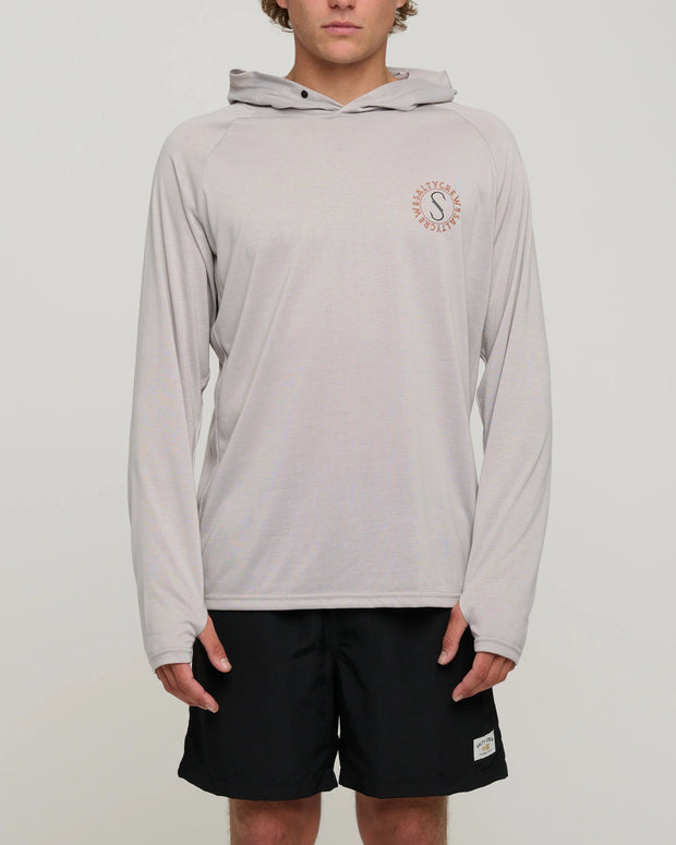 Salty Crew Tentacles Hood Sunshirt Stone Grey