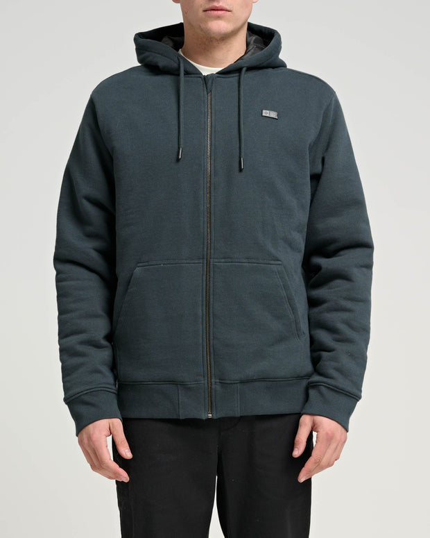 Salty Crew Anchor Quilted Zip Fleece Coal Black