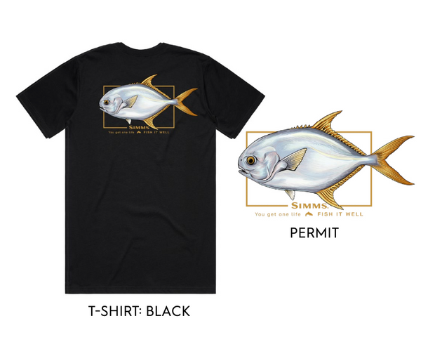 Simms Artist Tee Permit Fish it Well