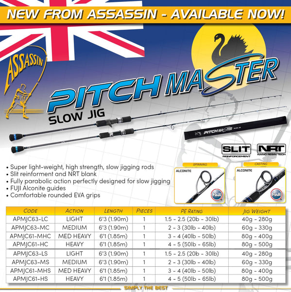 Slow Pitch Jigging Rods - Assassin Pitchmaster 