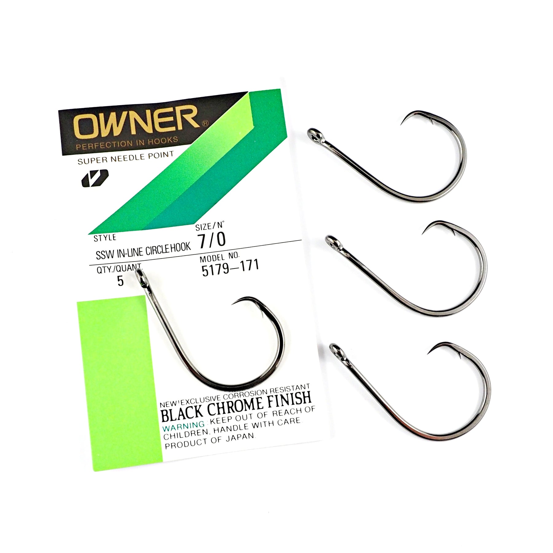 Owner 5179 SSW in-Line Straight Eye Circle Hook