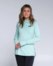 Salty Crew Thrill Seekers Hooded Sunshirt Wmns Seafoam